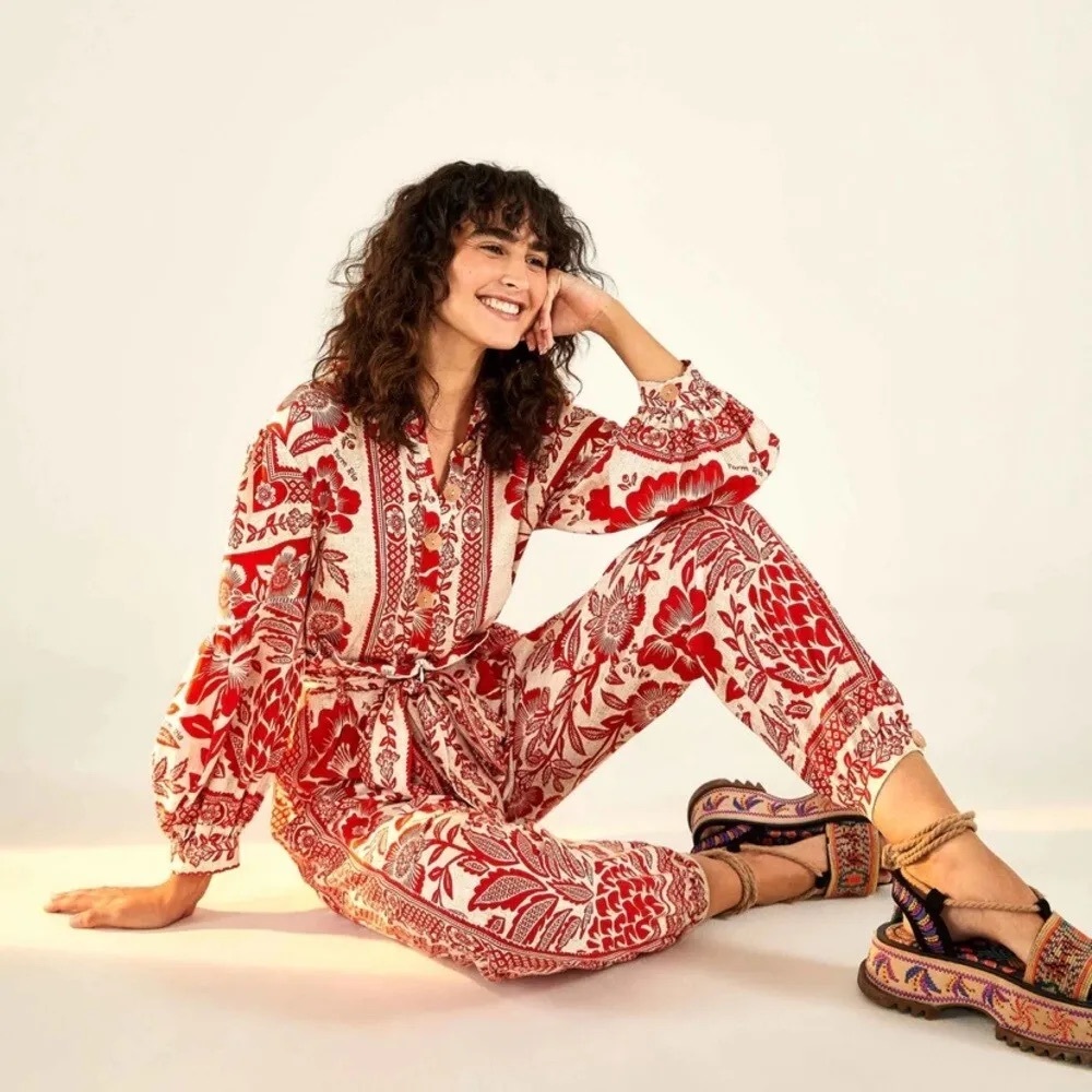 Red pineapple garden jumpsuit red pineapple garden S